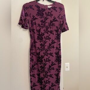 Calvin Klein Purple Floral Midi Dress